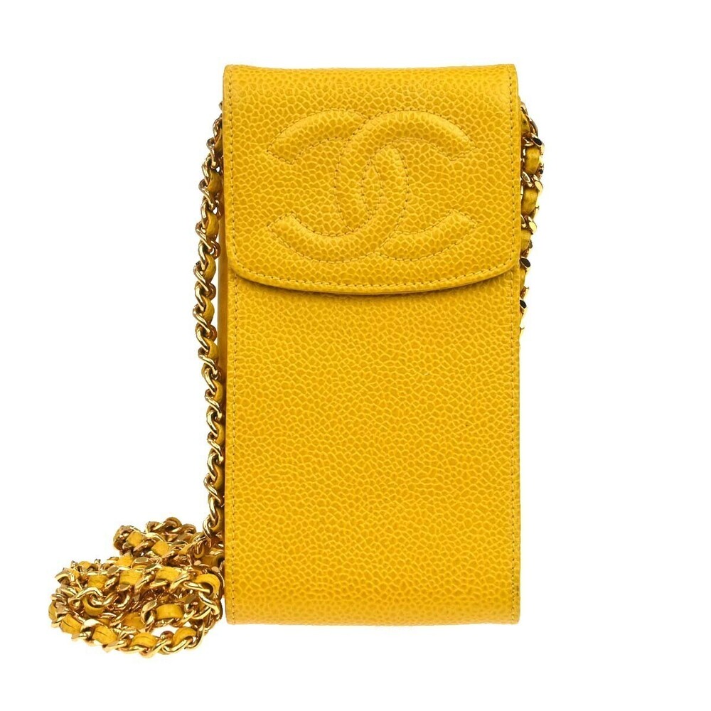 Chanel Vintage CC Phone Holder Caviar